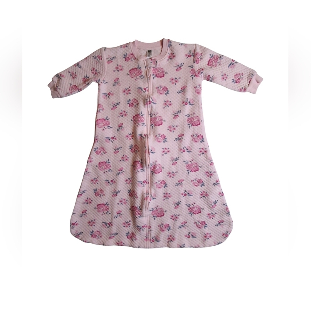 Hudson Baby Sleep Sack Girl XLarge 18-24 Months Pink Roses Zipper Plush Comfort